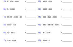 Math Worksheet: Division, Multiplication, Decimals pertaining to Math Aids Com Multiplication Worksheets