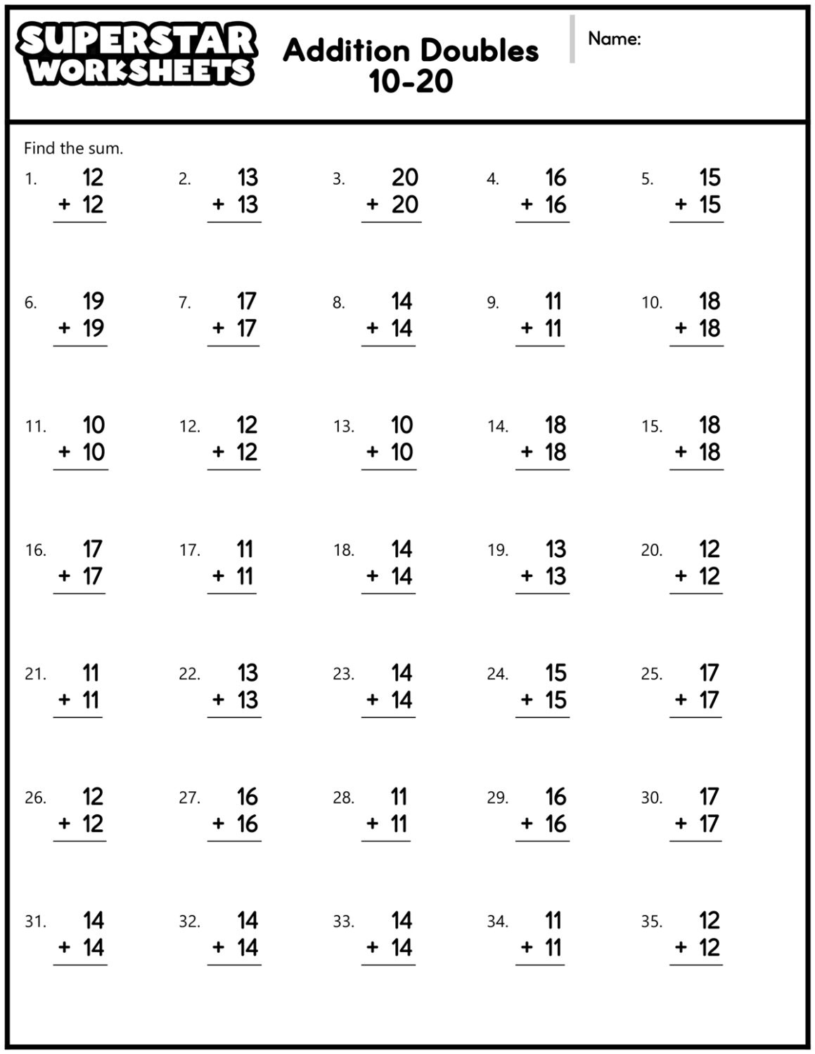 Math Worksheets - Superstar Worksheets in Addition Subtraction Multiplication and Division Worksheet