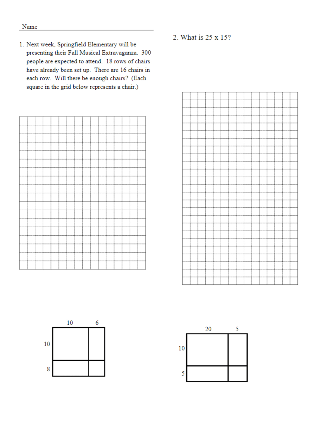 Mathfactlab | 2 Digit2 Digit Multiplication Worksheet With within Multiplication With Area Model Worksheets