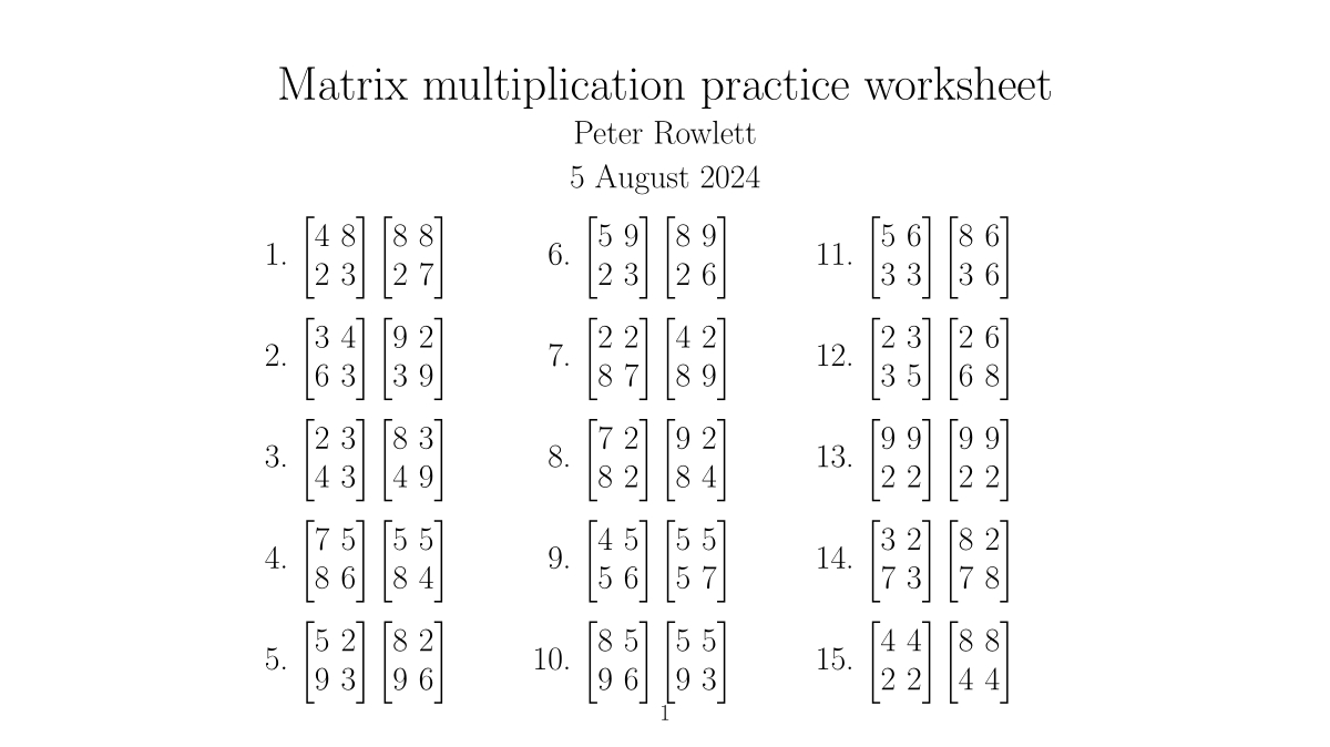 Matrix Multiplication Doesn&amp;#039;T Work Like That | The Aperiodical intended for Multiplication Of Matrices Worksheet