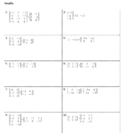 Matrix Multiplication Worksheets Intended For Multiplication Of Matrices Worksheet