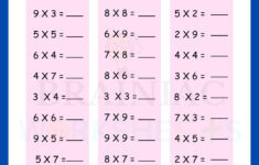 Mental Multiplication Maths Worksheet For Class 4 - Brainiac intended for Multiplication Worksheet For Class 4th