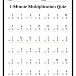 Minute Multiplication Worksheet | Education World For Cross Multiplication Worksheets Printable Free