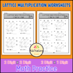 Multi Digit Multiplication Worksheets: Lattice Grid Multiplication Pertaining To Math Lattice Method Multiplication Worksheets