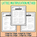 Multi Digit Multiplication Worksheets: Using Lattice Grid And Step Within Math Lattice Method Multiplication Worksheets