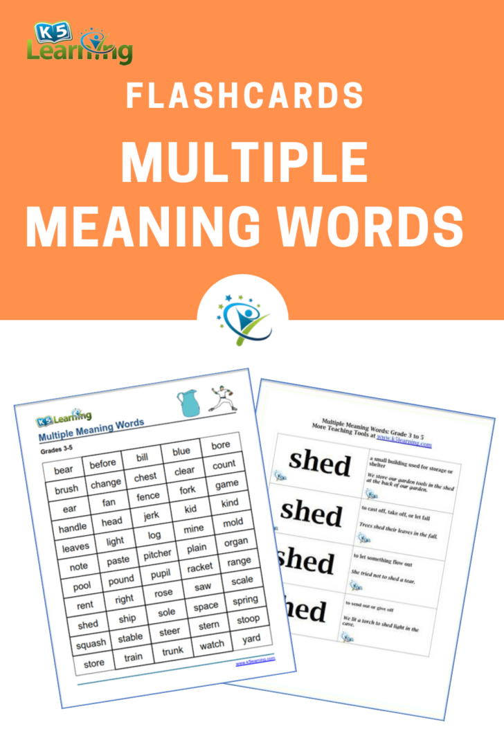 Multiple Meaning Words Worksheets Grade 5