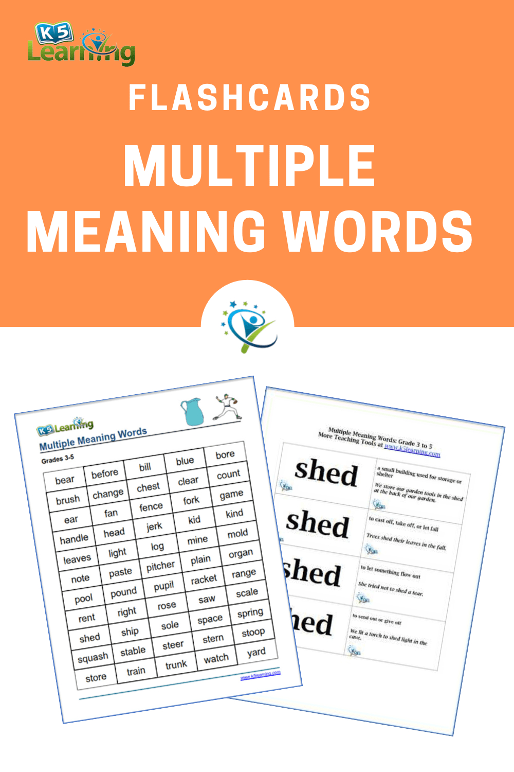 Multiple Meaning Words Flashcards For Grade 3 To 5 Students | K5 pertaining to Multiple Meaning Words Worksheets Grade 5