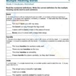Multiple Meaning Words   Write 10 Worksheet In Multiple Meaning Words Worksheets 2nd Grade
