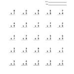 Multiplication 1 Minute Drill V (10 Math Worksheets With Answers Regarding 1 Minute Multiplication Worksheets