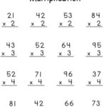 Multiplication 2 Digit1 Digit (With Regrouping) Worksheet With 2 By 1 Multiplication Worksheets