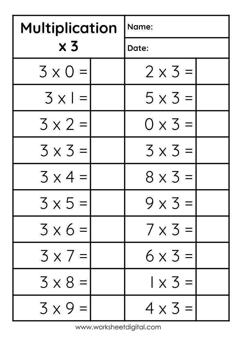Multiplication 3 - Worksheet Digital | #1 Teacher-Made Resources pertaining to Live Worksheets Multiplication Grade 3