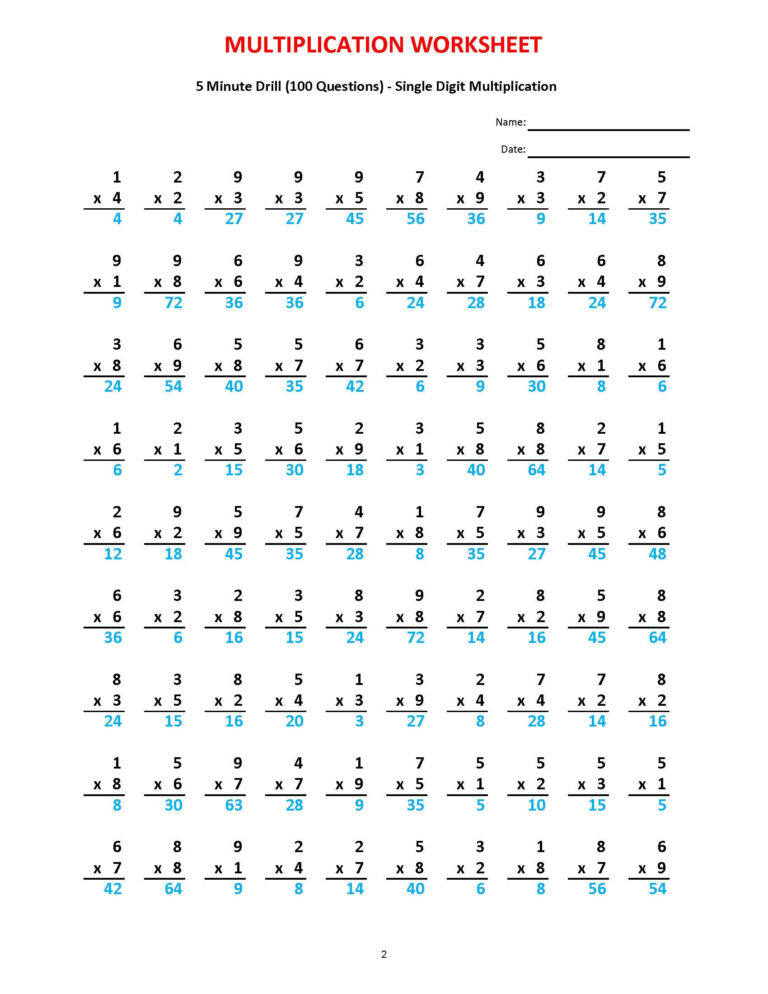 Math Drills Com Multiplication Worksheets | Multiplication Worksheets