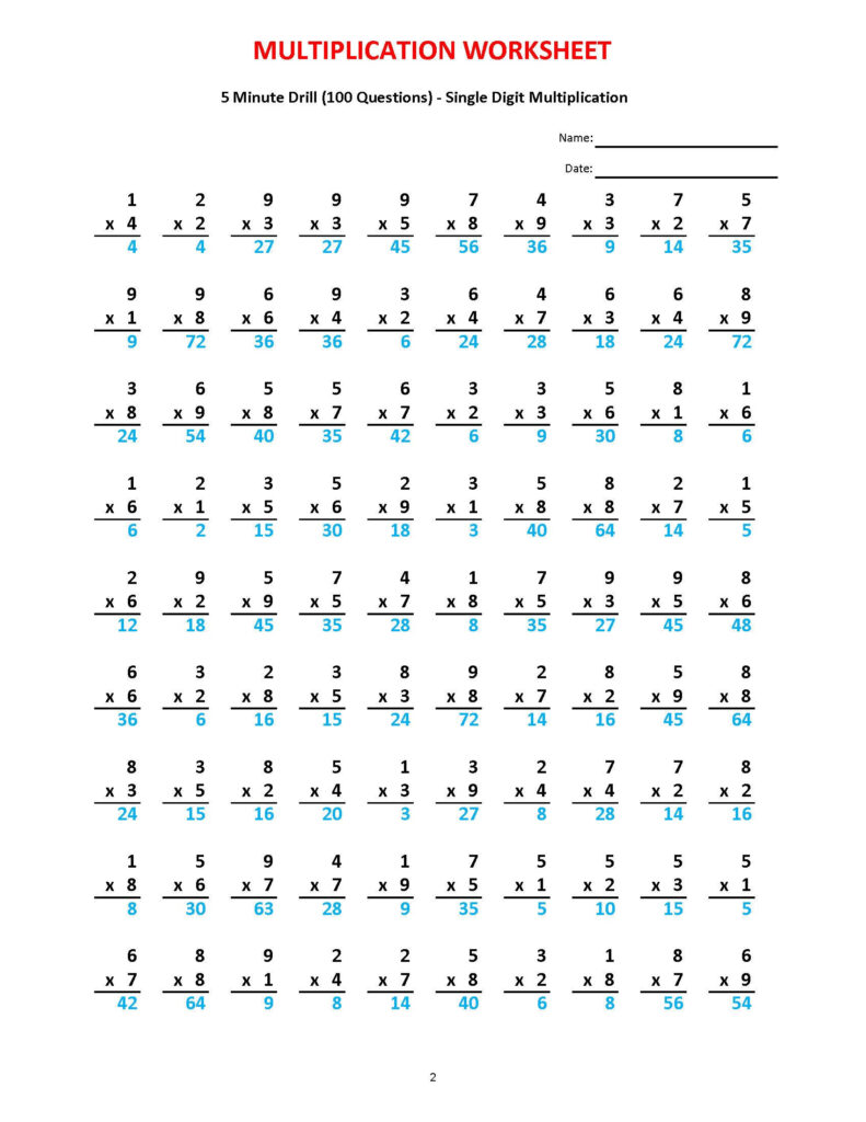 Math Drills Com Multiplication Worksheets | Multiplication Worksheets