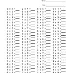Multiplication 5 Minute Drill Worksheets: Grade 2 4 (Pdf Download Pertaining To Multiplication Mad Minute Worksheets