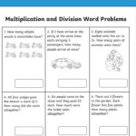 Multiplication And Division Word Problems, X2, X5 And X10. Inside Problem Solving Multiplication And Division Worksheets