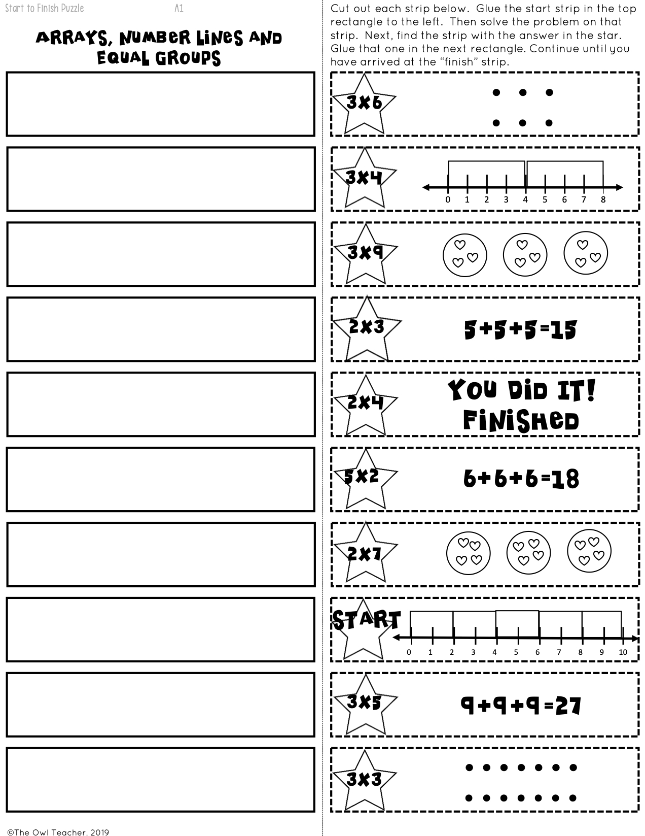 Multiplication Arrays Number Lines &amp;amp; Equal Groups S2F Digital &amp;amp; Printable - The Owl Teacher intended for Arrays and Multiplication Worksheets