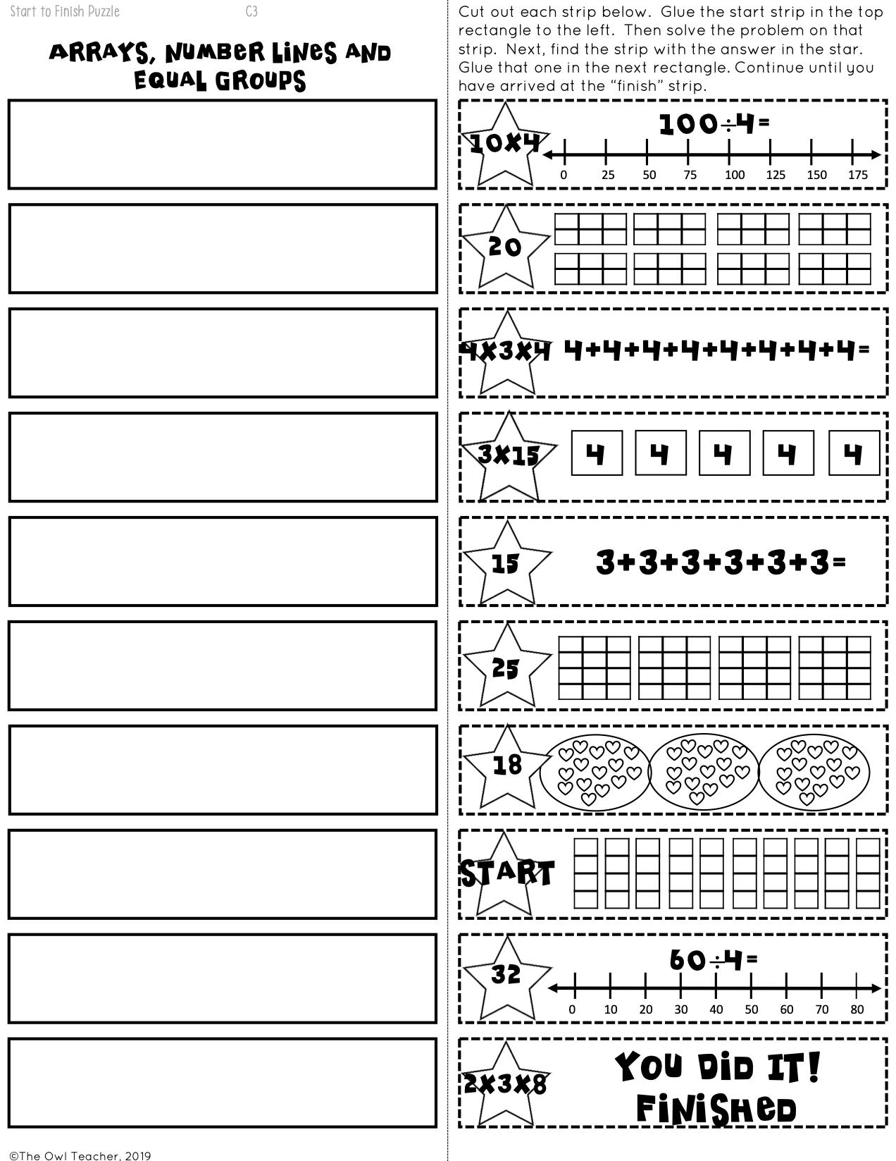 Multiplication Arrays Number Lines &amp;amp; Equal Groups S2F Digital &amp;amp; Printable - The Owl Teacher intended for Multiplication Using Equal Groups Worksheets