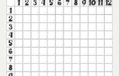 Multiplication Chart Printable &amp; Times Tables (1-12) - Cute &amp; Free within Blank Multiplication Tables 1-12 Printable Worksheets