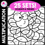 Multiplication Colorcode Multiplication Colornumber Pertaining To Multiplication Facts Coloring Worksheets