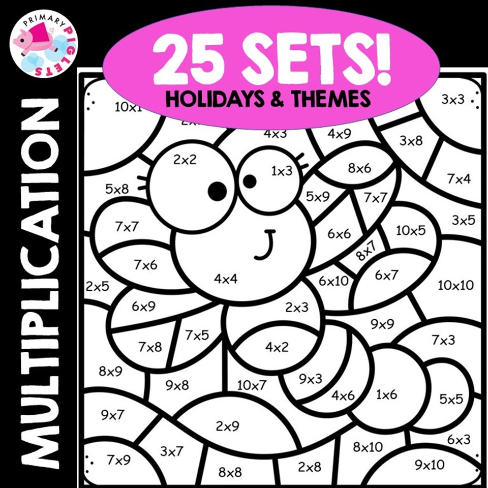 Multiplication Colorcode Multiplication Colornumber pertaining to Multiplication Facts Coloring Worksheets