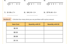 Multiplication &amp; Division With Money Worksheet | Pdf Printable inside Division And Multiplication Worksheet