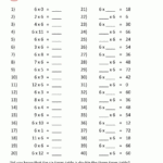 Multiplication Drill Sheets 3Rd Grade Throughout Multiplication Worksheets Math Drills
