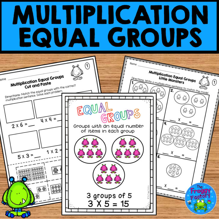 Multiplication with Equal Groups Worksheets Multiplication with Equal Groups Worksheets