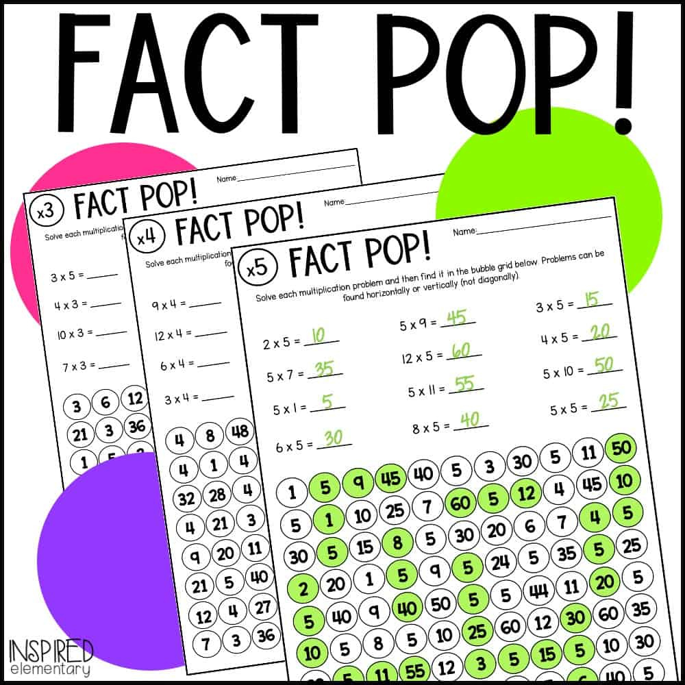 Multiplication Fact Pop: Multiplication Facts Practice To 12 with regard to Multiplication Fact Fluency Worksheet