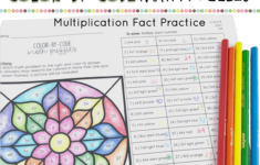 Multiplication Facts Colornumber (Colorcode) - The Owl Teacher with Multiplication Facts Coloring Worksheets