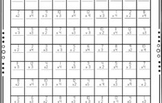 Multiplication Facts For Upper Elementary Students - Ashleigh'S intended for 100 Question Multiplication Test