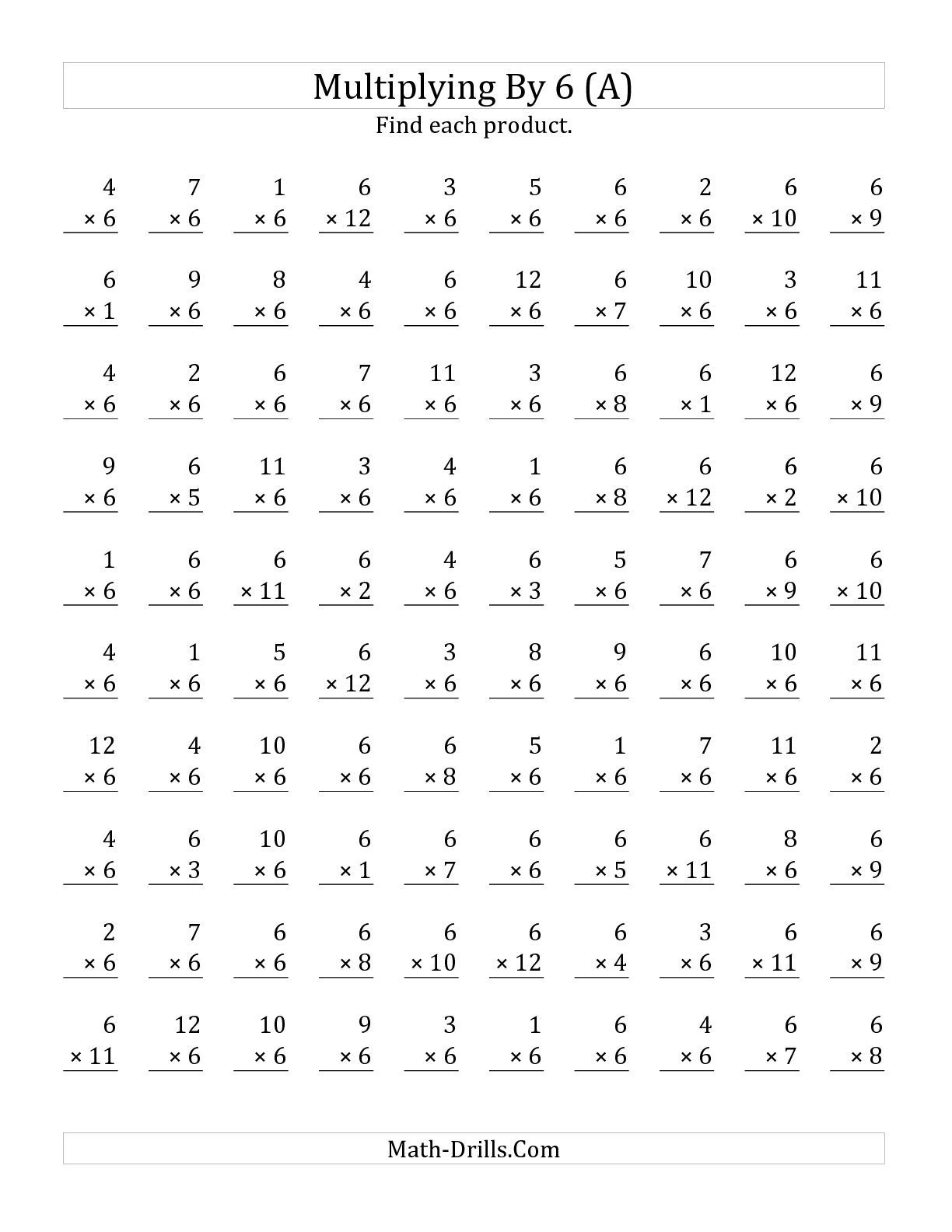 Multiplication Facts Worksheets: 8 Tj Math Ideas To Save Today with regard to Multiplying 1-12 By 6 Worksheets