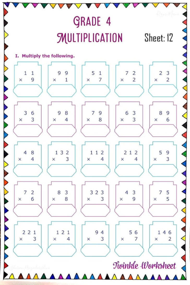 Live Worksheets Multiplication Grade 4