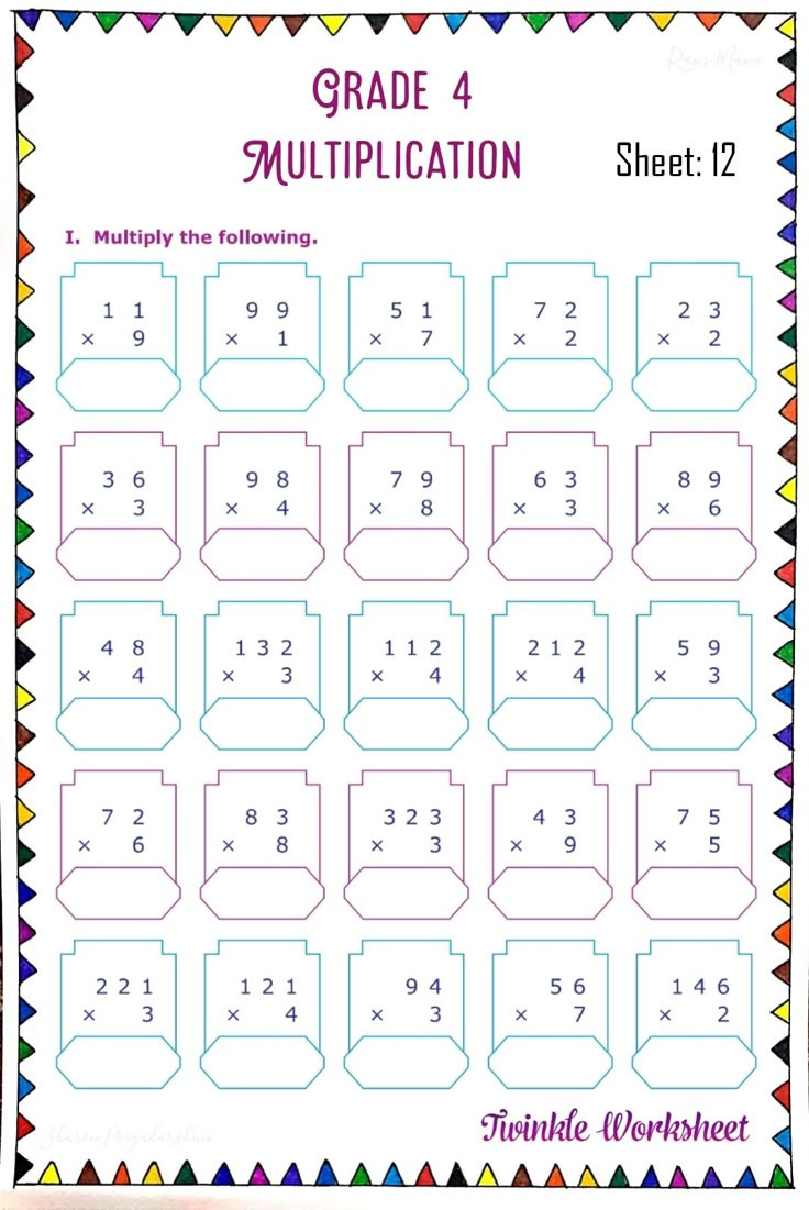 Multiplication inside Live Worksheets Multiplication Grade 4