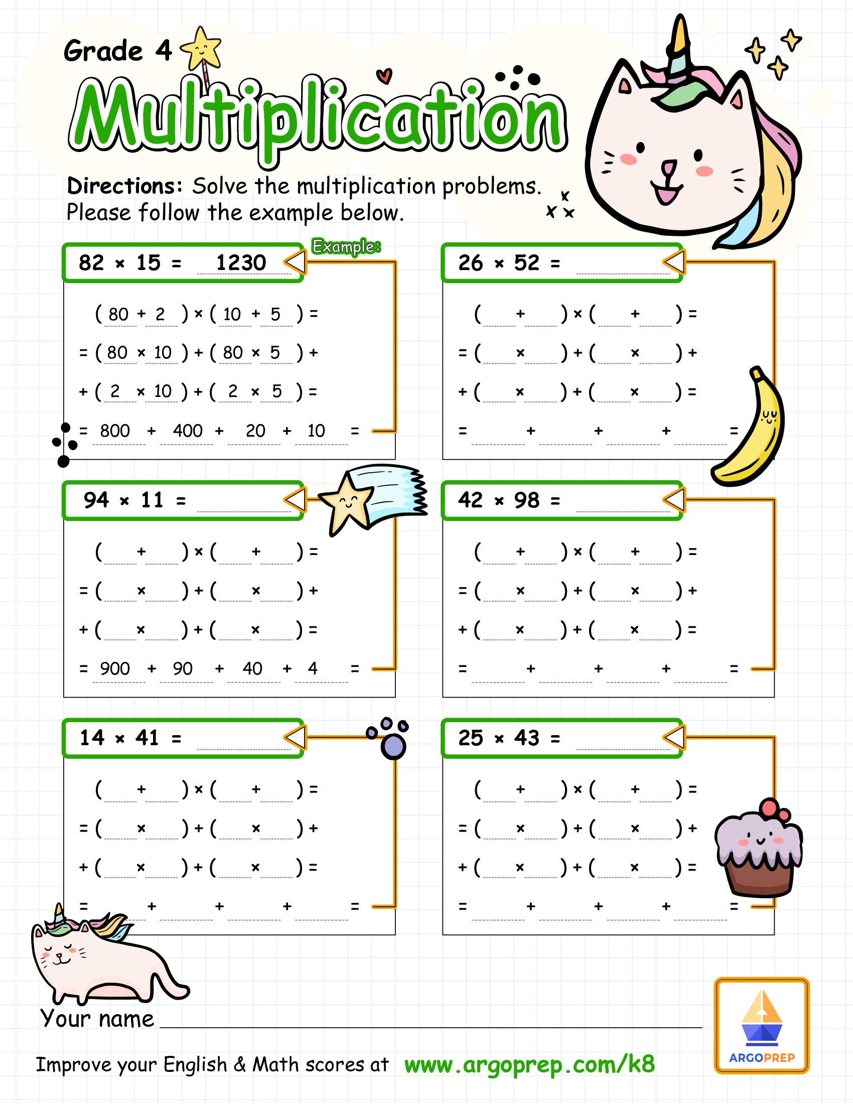 Multiplication Is Magical With Partial Products - Argoprep throughout Partial Products Multiplication Worksheet