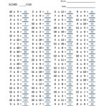 Multiplication Math Drills, 100 Days Of Timed Tests, Grades 3 5 With Regard To Multiplication Speed Drills 100 Daily Timed Tests Printable