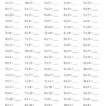 Multiplication Math Drills: Timetable 0 12 Practice (Instant Inside Multiplication Timed Test Worksheets