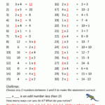 Multiplication Practice Worksheets To 5X5 For Multiplication Worksheets Grade 4 With Answers