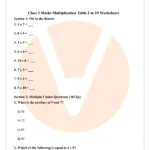 Multiplication Table 2 To 10 Worksheet For Class 3 – Free Pdf In Multiplication Tables Live Worksheet Grade 3