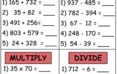 Multiplication Table Addition Subtraction Multiplication Division pertaining to Subtraction Multiplication Addition and Division Worksheets