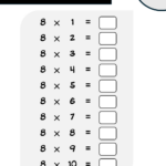 Multiplication Table Of 8 | Chilimath For Multiplication Of 8 Worksheets
