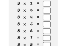 Multiplication Table Of 8 | Chilimath for Multiplication of 8 Worksheets