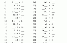 Multiplication Table Worksheets Grade 3 in Multiplication Worksheets Times 2