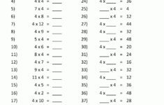 Multiplication Table Worksheets Grade 3 with regard to 3 and 4 Multiplication Worksheets