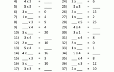 Multiplication To 5X5 Worksheets For 2Nd Grade in Multiplication 4'S Worksheet
