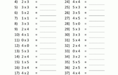 Multiplication To 5X5 Worksheets For 2Nd Grade intended for Multiplication Facts Practice Worksheet