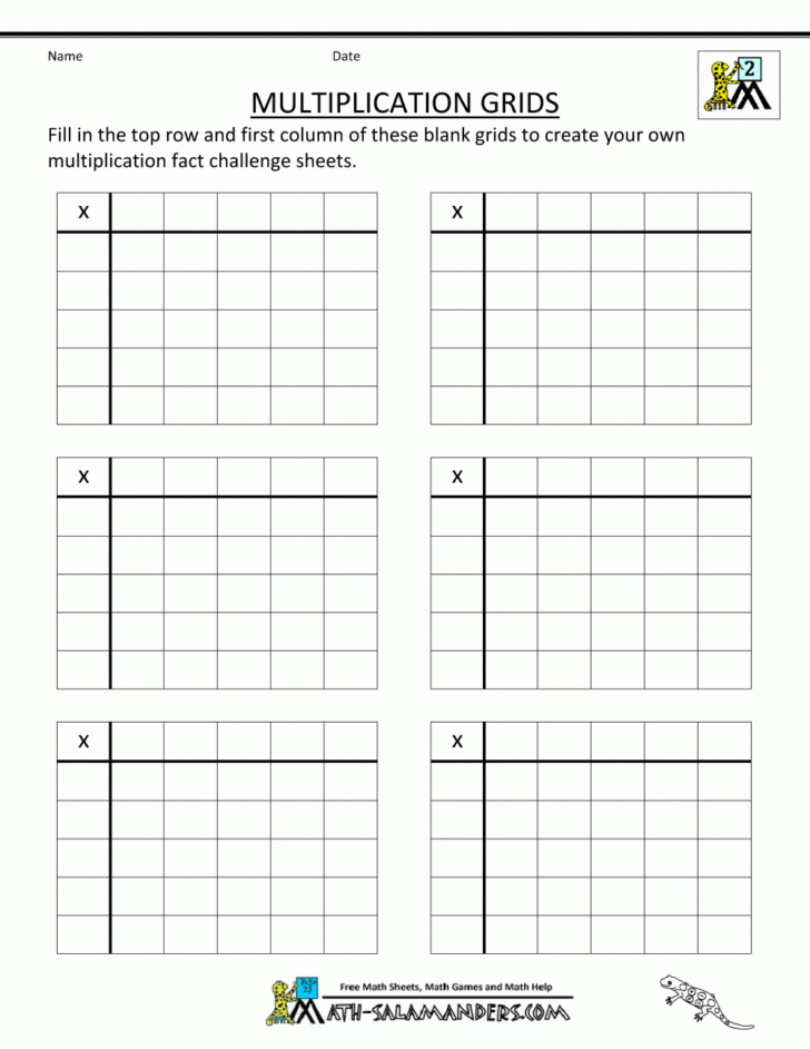 Create Your Own Multiplication Worksheets