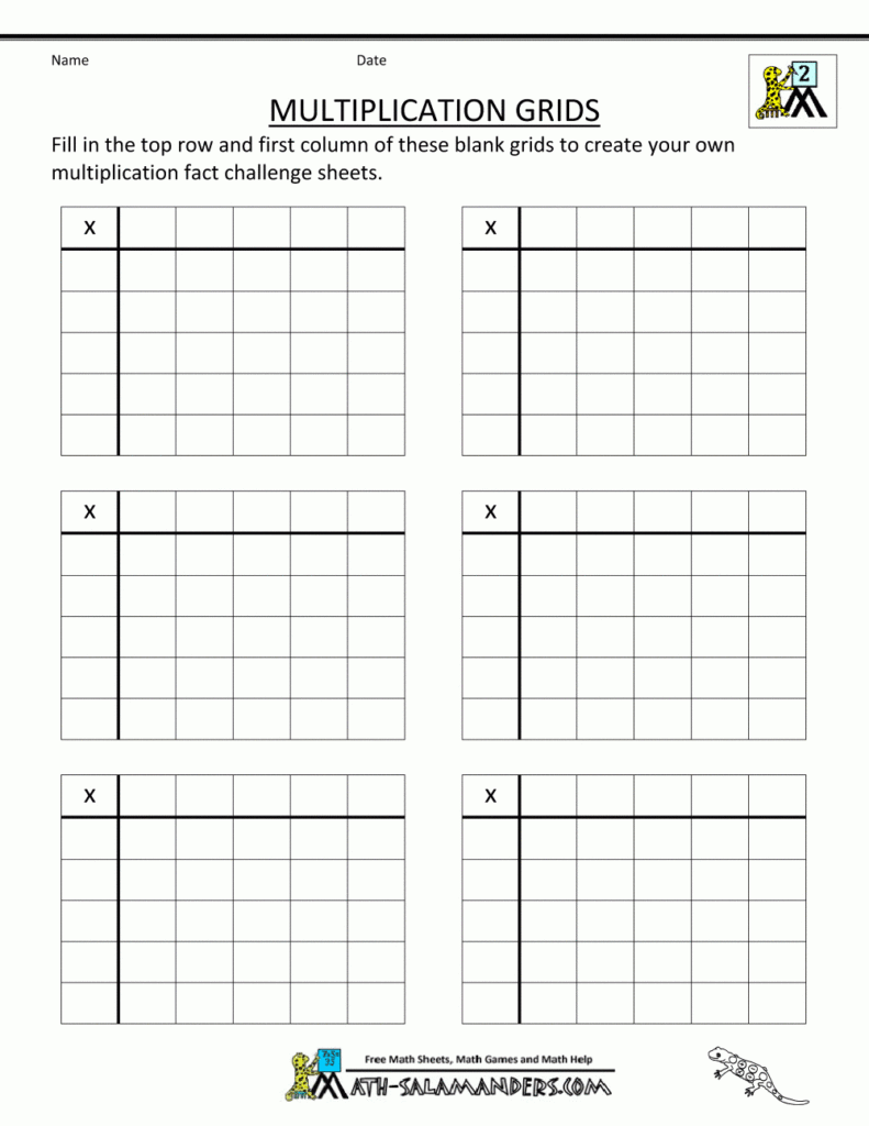 Create Your Own Multiplication Worksheets | Multiplication Worksheets