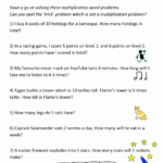 Multiplication Word Problem Area 2Nd Grade Throughout 2 Digit By 2 Digit Multiplication Word Problems Worksheets