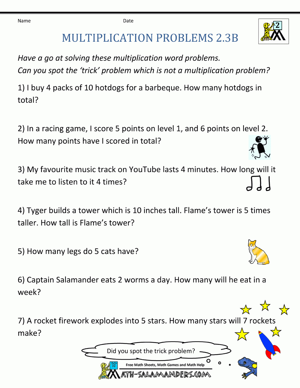 Multiplication Word Problem Area 2Nd Grade throughout 2-Digit By 2-Digit Multiplication Word Problems Worksheets