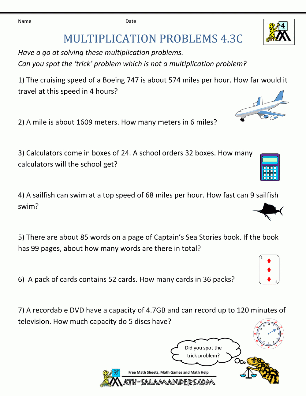 Multiplication Word Problems 4Th Grade regarding Multiplication Problem Solving Worksheets